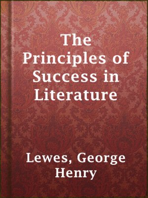 cover image of The Principles of Success in Literature